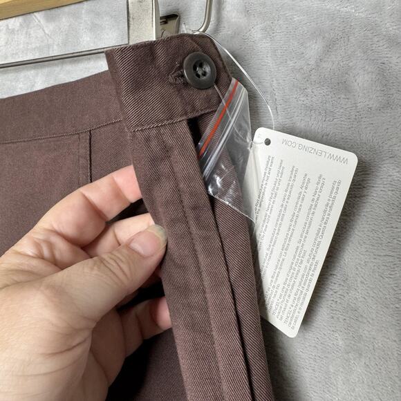 L.L.Bean Skirt Womens 10 Brown A-Line Midi Twill Tencel Lyocell NEW Modest - Picture 3 of 8